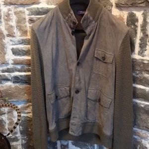 Ralph Lauren purple label suede cashmere sweater